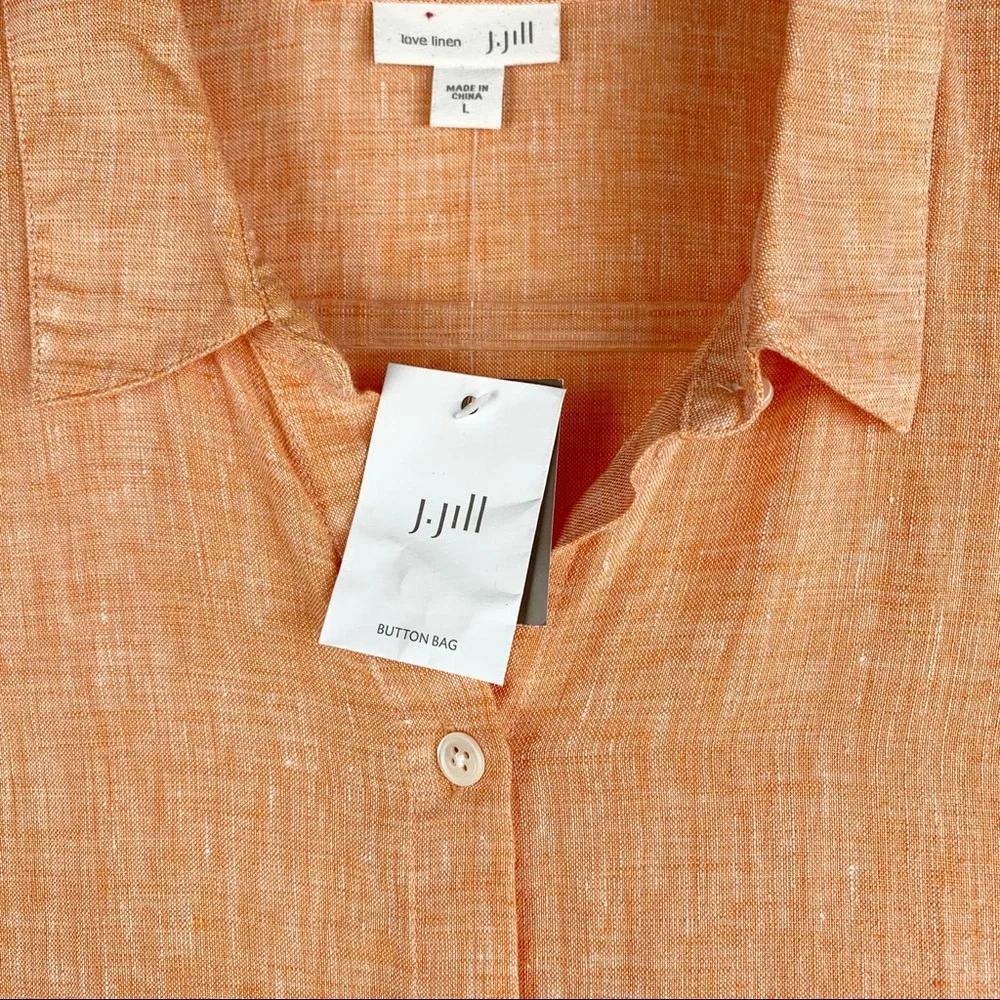 J. Jill Peach Button-Up Tunic - Picture 5 of 8